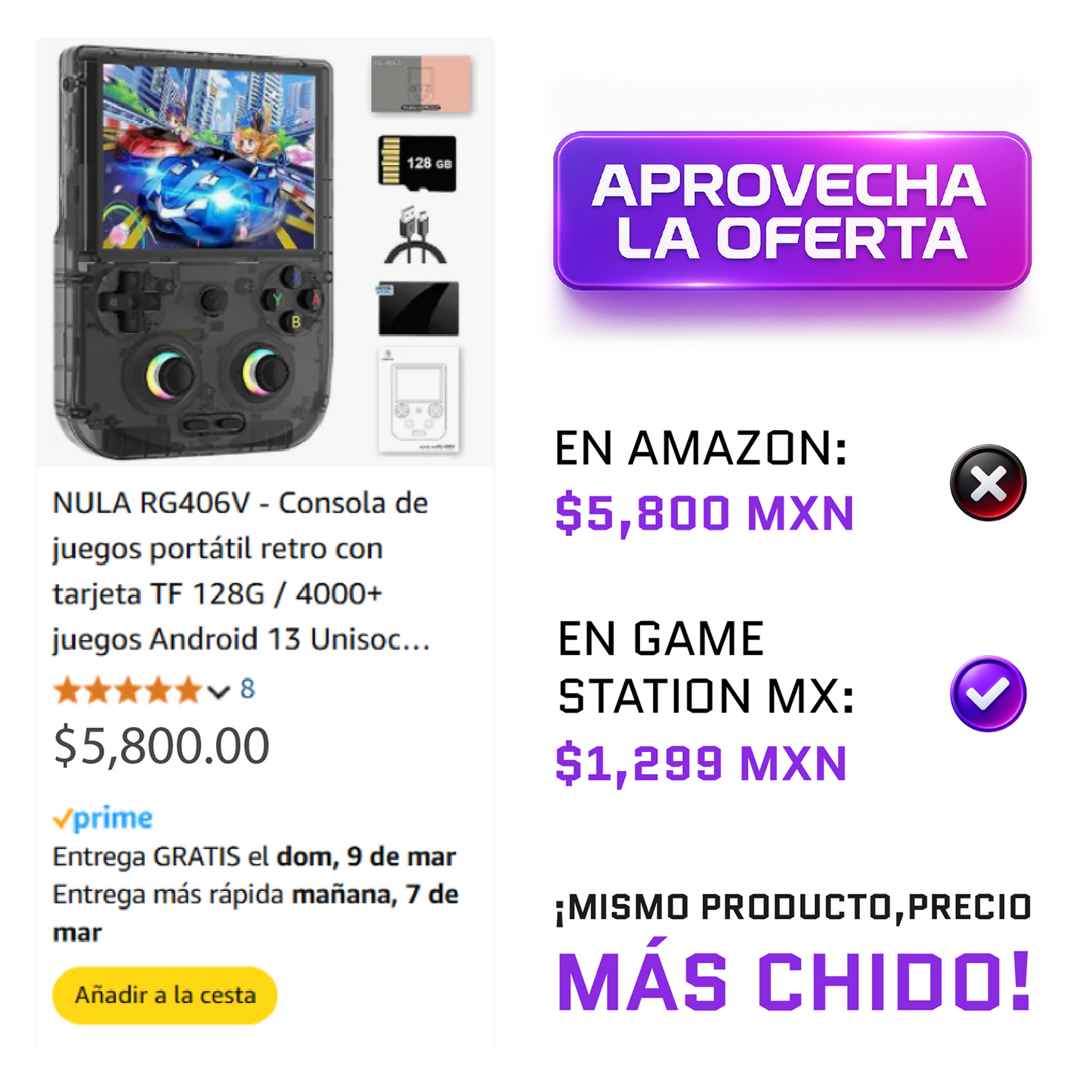 Mini Consola Retro RG406V - Oferta del día